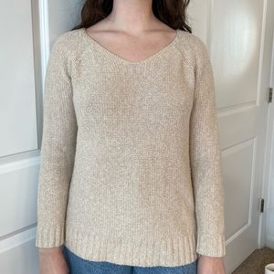 Tan V Neck Ralph Lauren Sweater